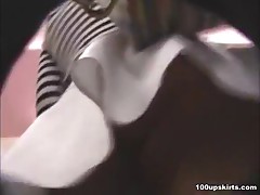 Hidden upskirt shot from behind